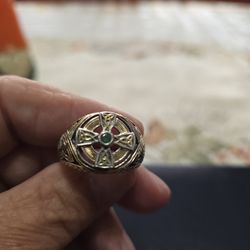 Franklin Mint Celtic Ring Marked 925 Silver 