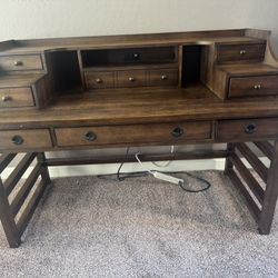 The Brampt Secretary Desk With Hutch