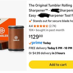 The Original Tumbler Rolling Sharpener - Sharpening Made Easy - Sharpener Tool for kitchen 
