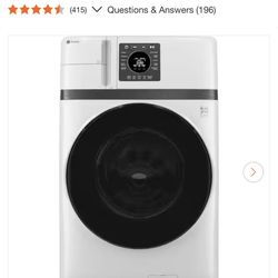 GE Profile 4.6 cu. ft. Smart UltraFast Electric Washer and Dryer Combo in White with Ventless Heat Pump Technology