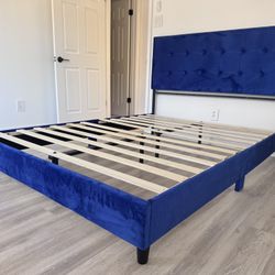 Brand New Queen Size Platform Bed With Plush Mattress (Free Delivery)