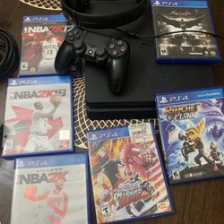Ps4 Slim With One Controller And6 Games Headphones 