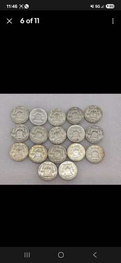 Franklin half dollars (75 Total)