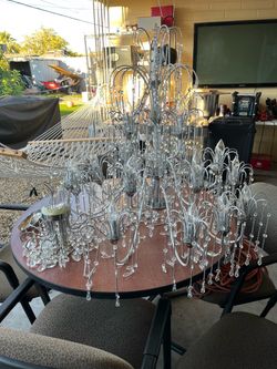 Large Crystal Chandelier – Working – Excellent Condition