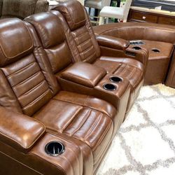 Backtrack Chocolate Power Reclining Sectional