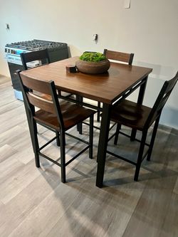 Counter Height Dining Table Set with 4 Chairs