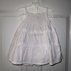 White Little Girls Dress 3/6 Months