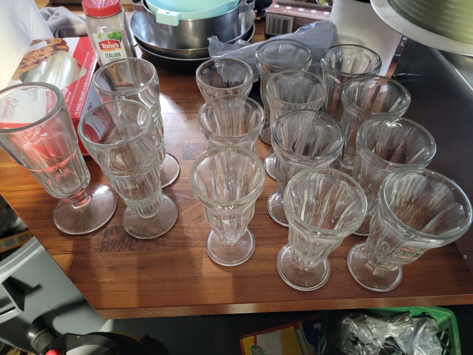 Antique Ice Cream Sundae Glasses