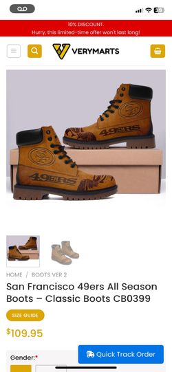 New 49er Boots Size 11 Or 11.5 Says 45.5 Which I Believe It’s 11.5 