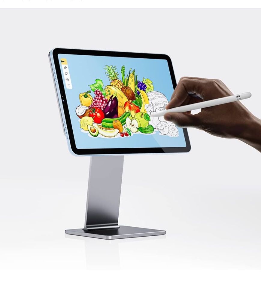 INVZI MagFree Pro Magnetic iPad Stand, Adjustable Rotatable Floating Magnetic iPad Pro Stand Holder for Apple iPad Pro 12.9 6th/5th/4th/3rd M1/M2 Gens