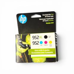 GENUINE HP 952XL 4 Pack BLACK and Color Ink Cartridges SEALED  exp 2023