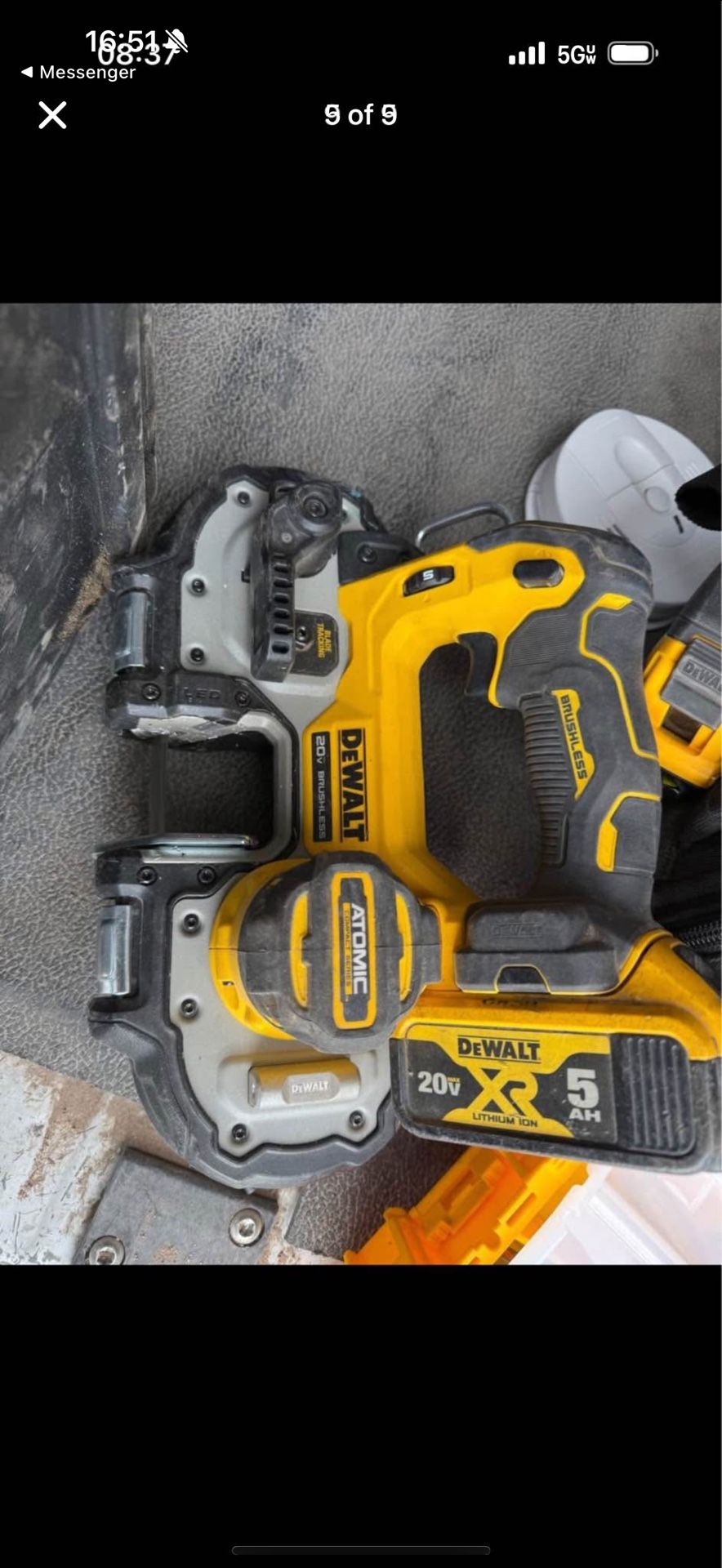 Bandsaw, Rotary Hammerdrill, And Batteries