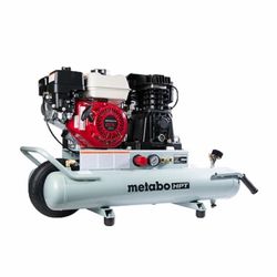 metabo hpt 8.0-gallon portable gas 145 psi horizontal air compressor