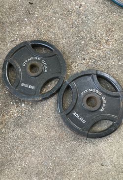 2. 35lbs Olympic style weights