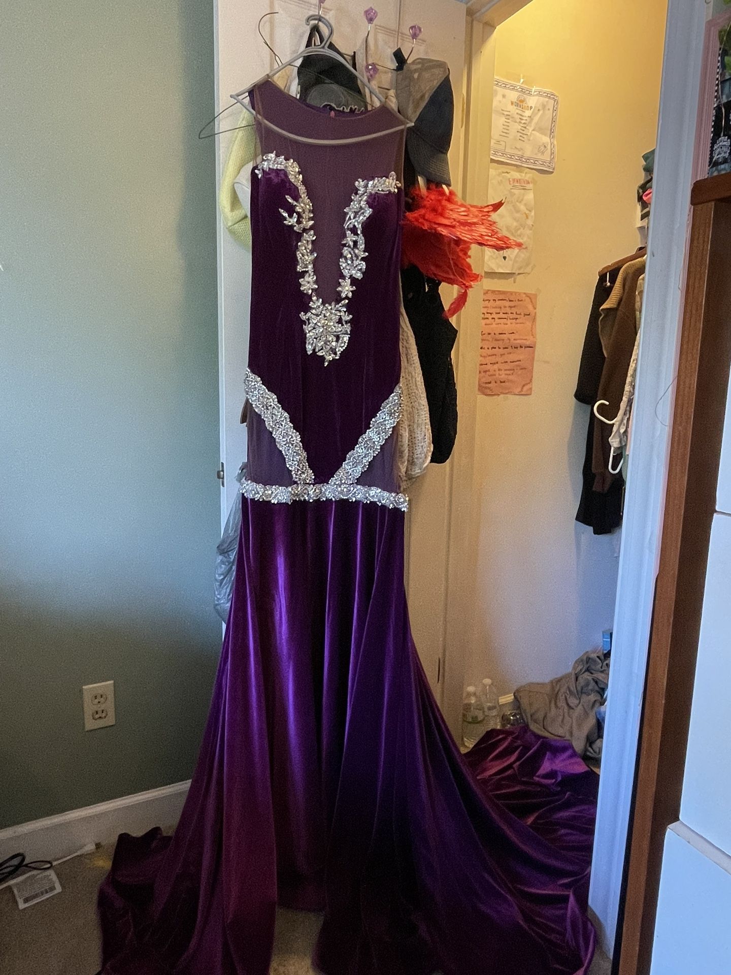 Purple Violet Mermaid prom dress