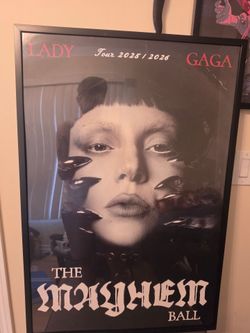 Lady Gaga The Mayhem Ball Tour 2025/2026 Framed Poster