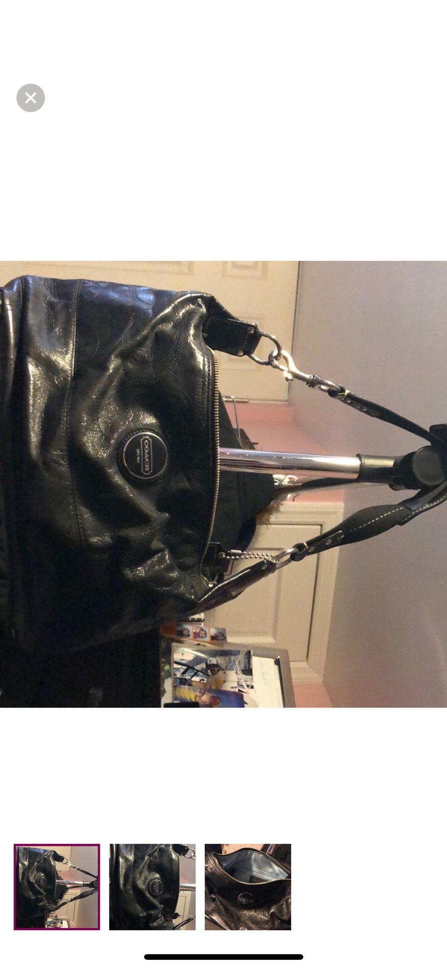 Leather Black Coach Bag