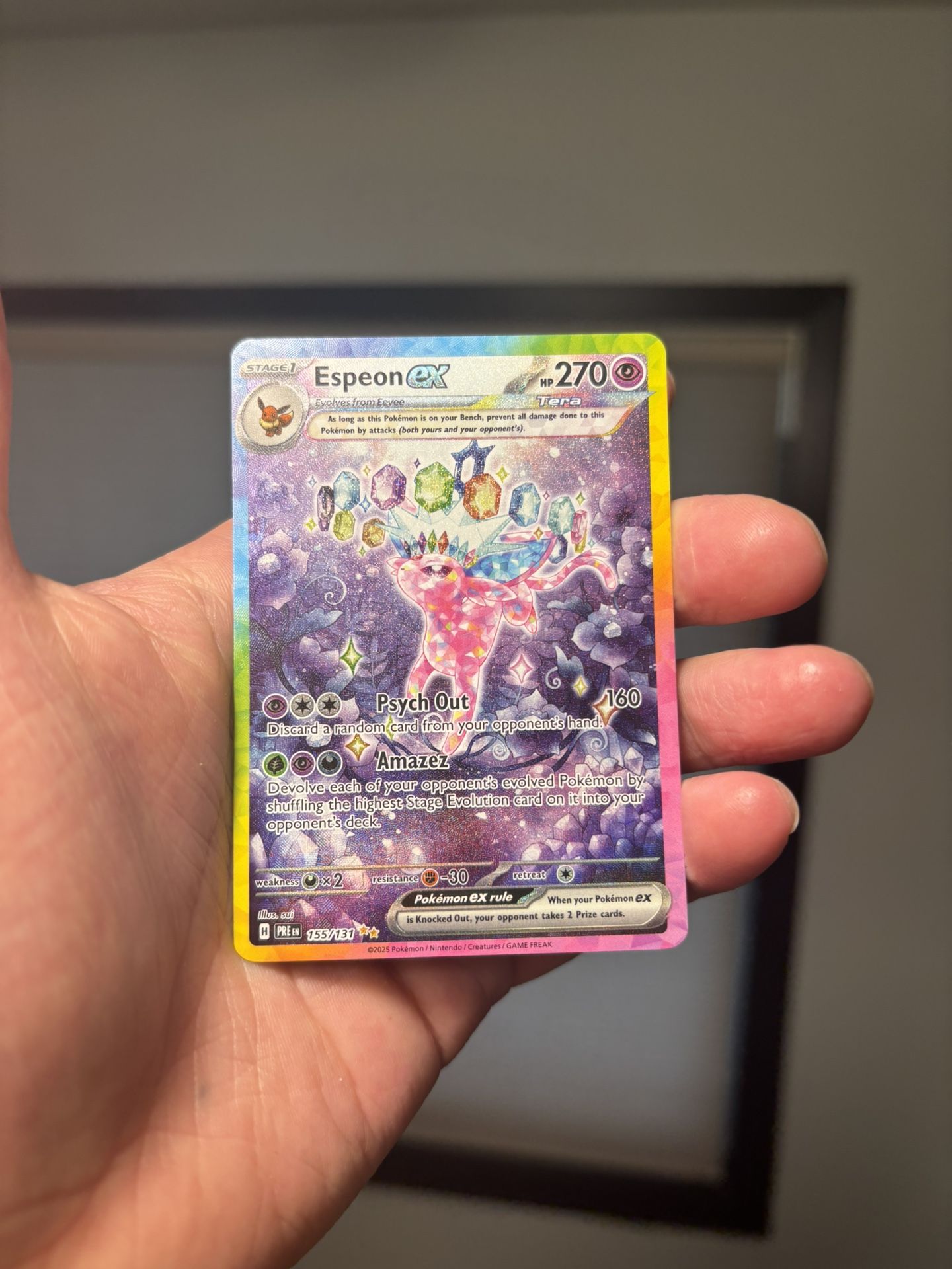 Pokemon Espeon Ex 155/131 Prismatic Evolutions SIR