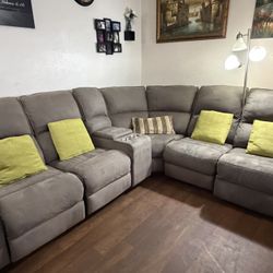 3 piece reclining  sofa  (read description)