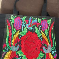 Embroidered Tote Bag