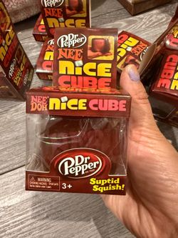 Needoh Limited Edition Dr Pepper Nice Cube Suptid Squish New With Box Red
