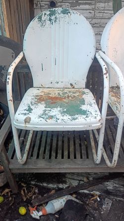 Vintage Metal Patio Motel Chair