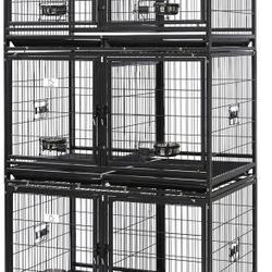 Set Of Brand New Stackable 43” Dog Kennel 