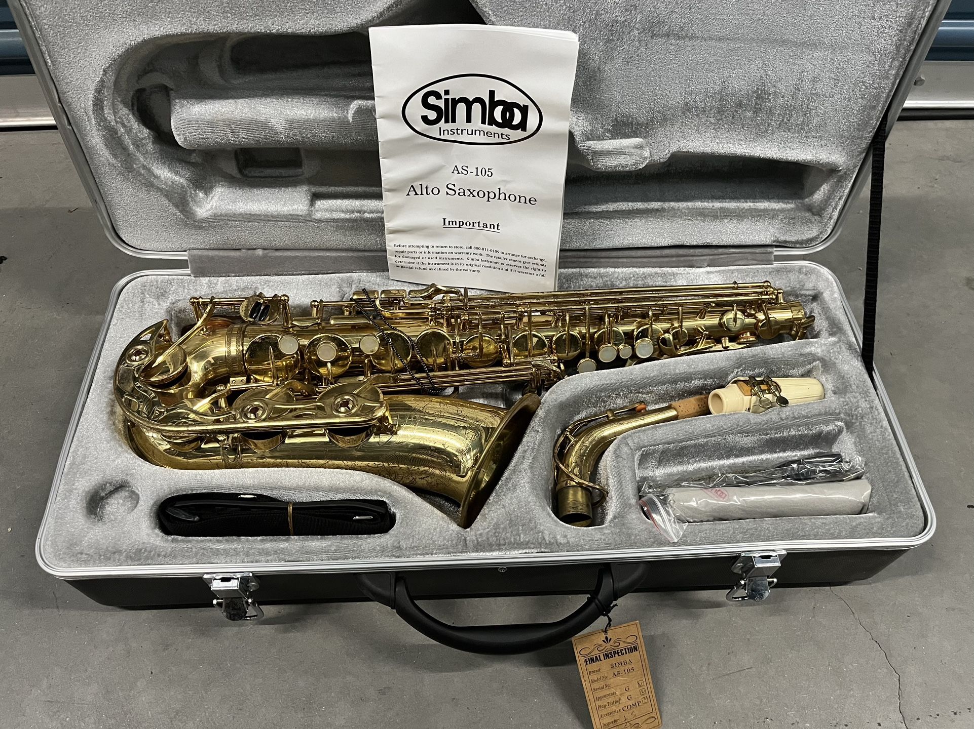 Saxophones: Alto Student , Buescher & Simba $100 Each