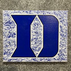 Duke Blue Devils Hand Painted Canvas 8x10