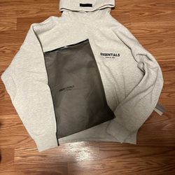 Essential Fear Of God Hoodie Size Medium Brand New With Tags And Bag Light Oatmeal Color