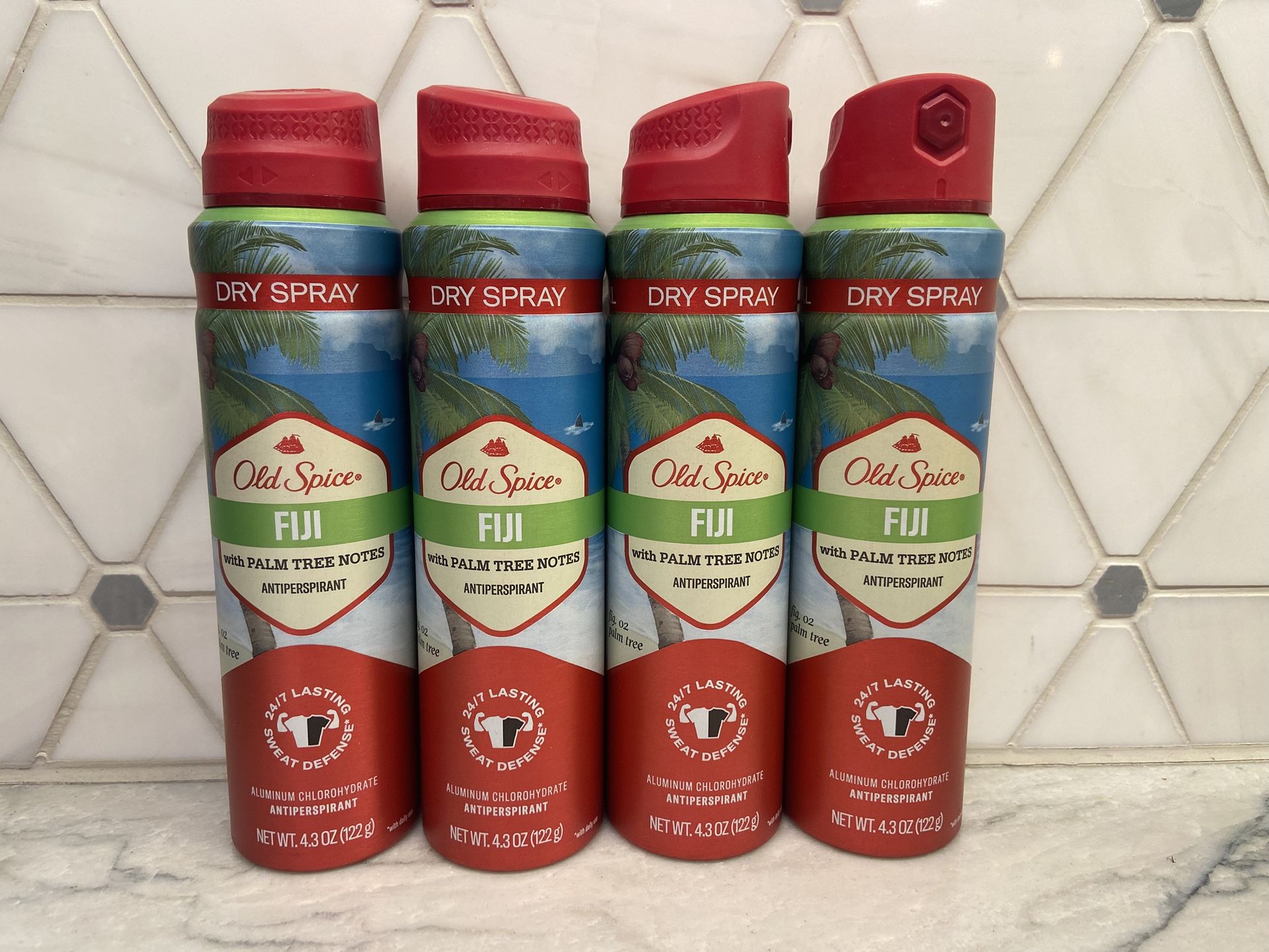 Old Spice Dry Spray, Men's Antiperspirant Deodorant Spray, FIJI, 4.3oz NEW.