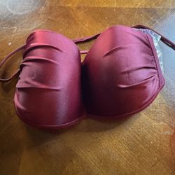 Aerie Maroon Bandeau Bikini Top – Size M  