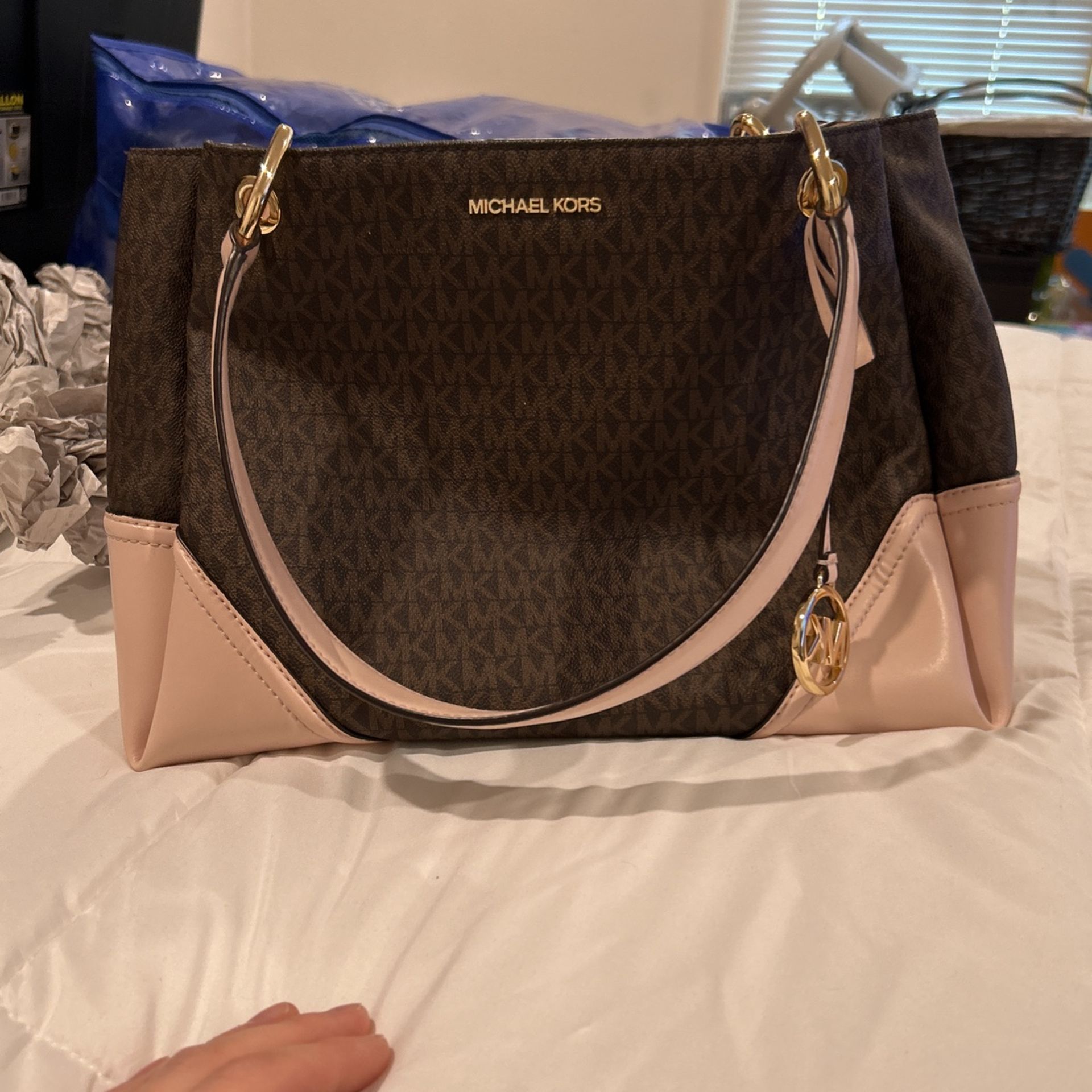 Michael Kors Brown And Pink Pocketbook