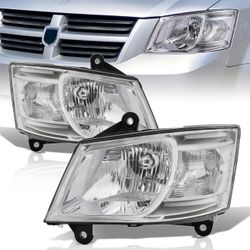2008-10 Dodge Caravan Clear Headlights NEW