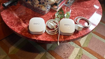 Eero 6+ Mesh WiFi Router 2-Pack with Power Adapters