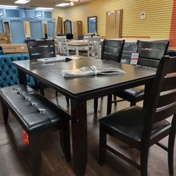 New Dinning Set Table 4 Chairs And Bench