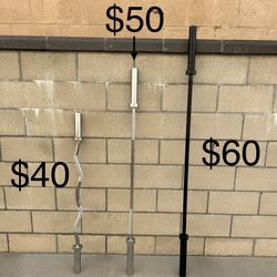 EZ Curl Bar, 5’ & 6’ Olympic Barbell **See Photo For Pricing, FIRM PRICE**