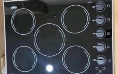 27 in. Radiant Electric Cooktop in Black with 5 Elements Summit 5-Burner Electric Cooktop