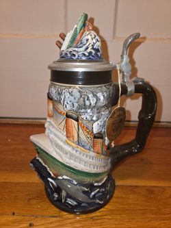 Titanic WW‑Team Sculpted Figural Beer Stein Limited Edition #815/4000 Made in Germany Vintage 1990s