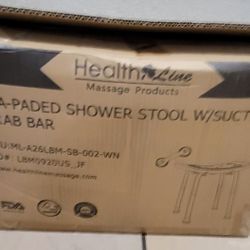 Shower Stool W/ Suction Grab Bar