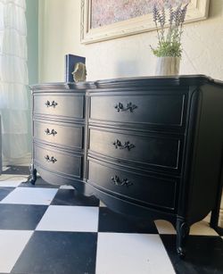 Black French provincial dresser