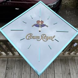 Vintage Crown Royal Mirrored Clock