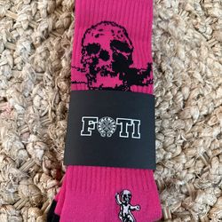 Chrome Hearts Pink Unisex Socks