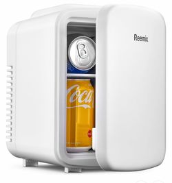 Reemix Portable Refrigerator with Shelves White, 4.53 lb
