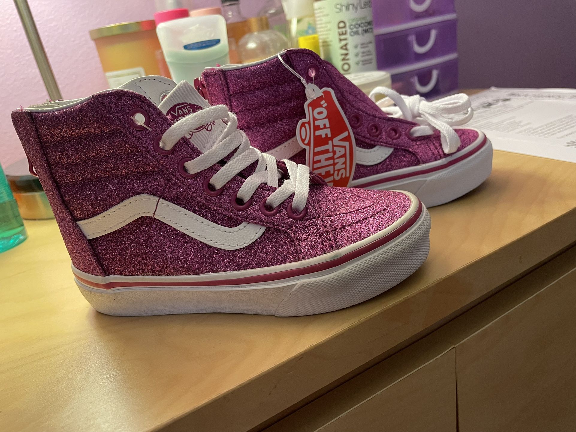 High top vans hot pink deals