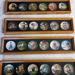 24 Vintage Little Plates By The Artist Donald  Zolan