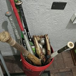 Assorted Baseball Equipment 