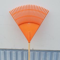 Large Poly Rake With Wood Hand! New!