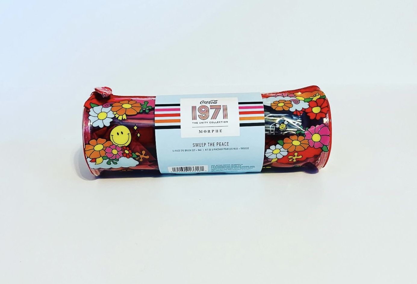 NWT Morphe x Coca Cola Sweep the Peace 5-Piece Eye Brush Set and Bag