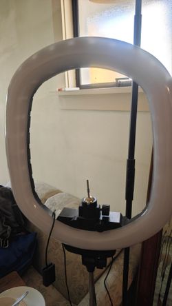 Semi-Professional LED Ring Light (Approx. 21") with Adjustable Stand